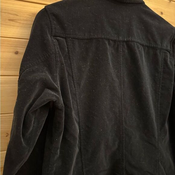 Vintage Eddie Bauer Size Large Crushed Velvet Long Sleeve Collared Mini Dress - Picture 7 of 10